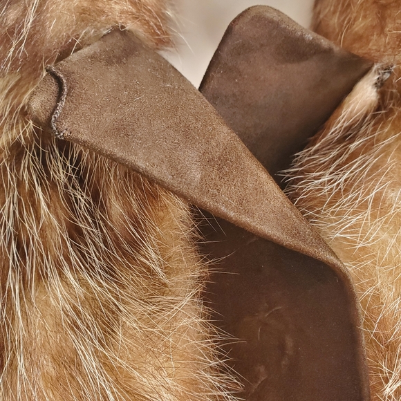 Vintage fur/leather jacket, seize S - Picture 3 of 5